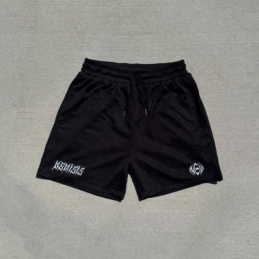 2 Layer Mesh Shorts - Black