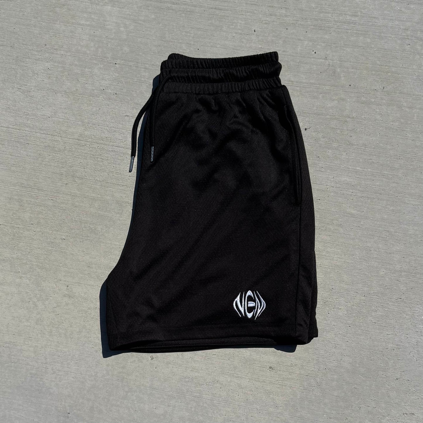 2 Layer Mesh Shorts - Black